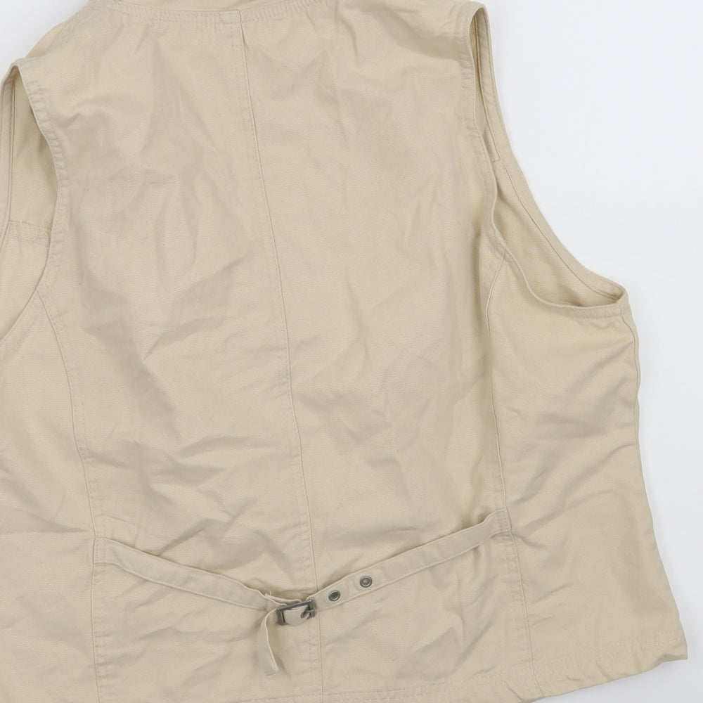 Being Casual Womens Beige   Jacket Waistcoat Size 20
