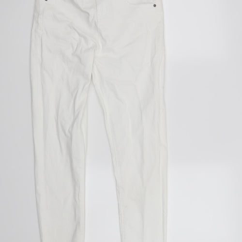Denim & Co. Womens White   Skinny Jeans Size 10 L27 in