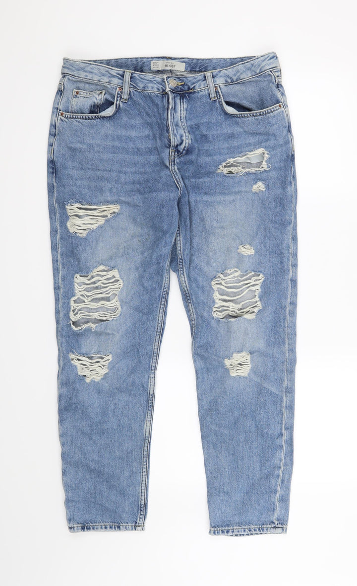 Topshop Mens Blue Straight Jeans Size 30 in L32 in