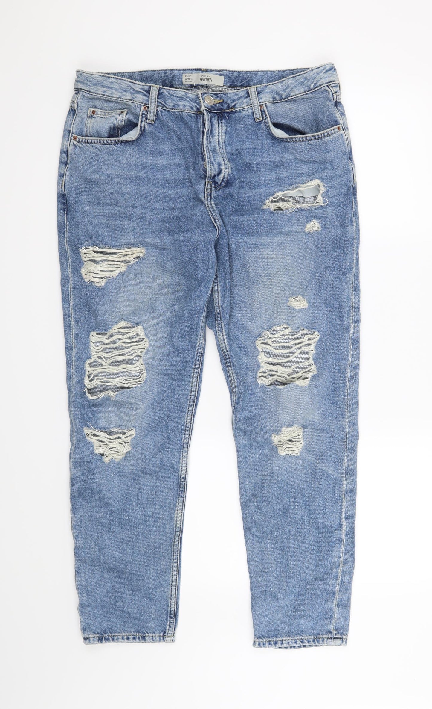 Topshop Mens Blue   Straight Jeans Size 30 in L32 in