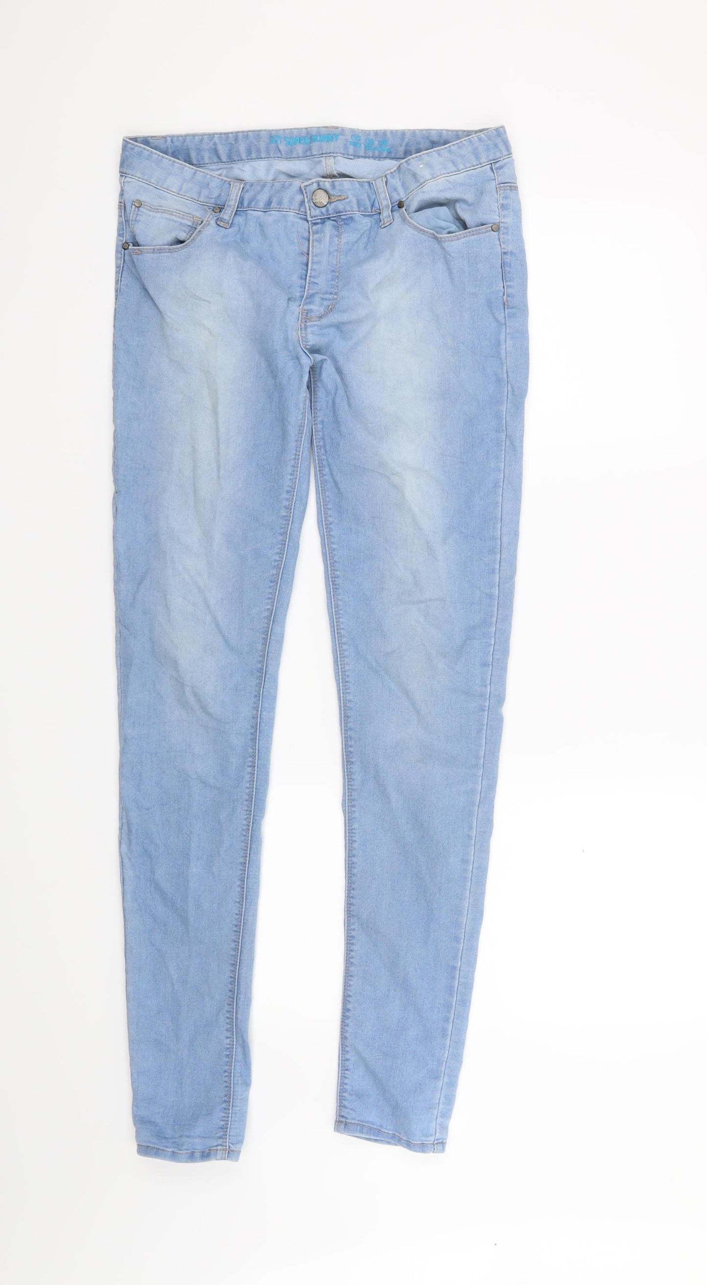 Denim & Co. Womens Blue   Skinny Jeans Size 10 L30 in