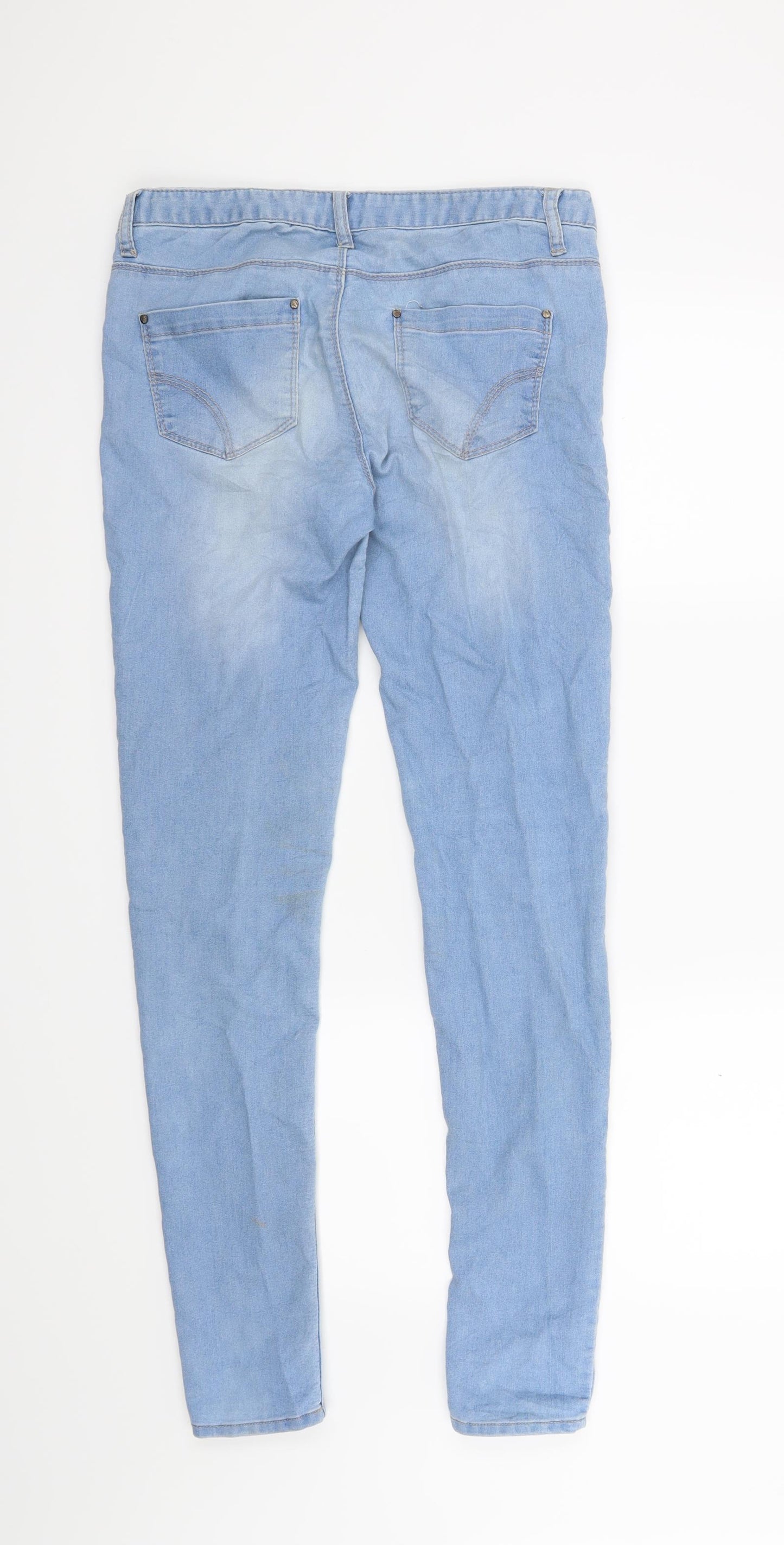 Denim & Co. Womens Blue   Skinny Jeans Size 10 L30 in