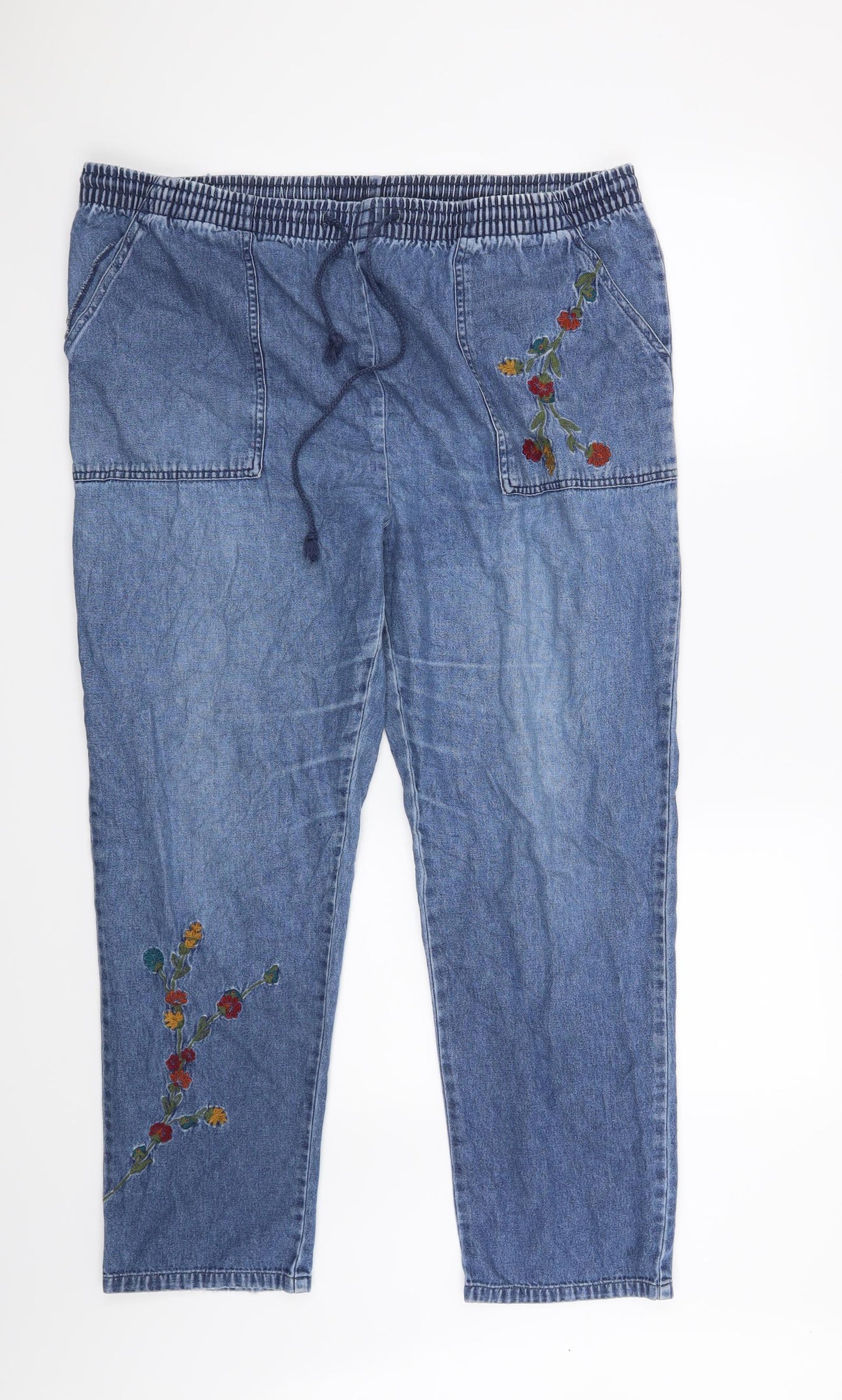 Damart Womens Blue   Straight Jeans Size 18 L26 in