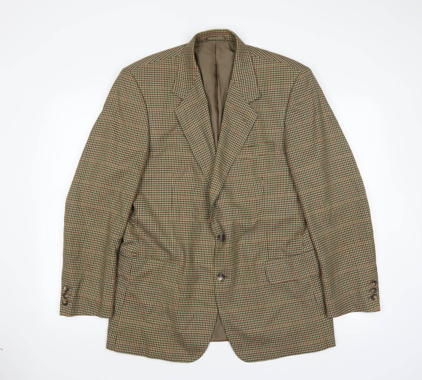 Enrico Gorlani Mens Brown Herringbone  Jacket Suit Jacket Size 40