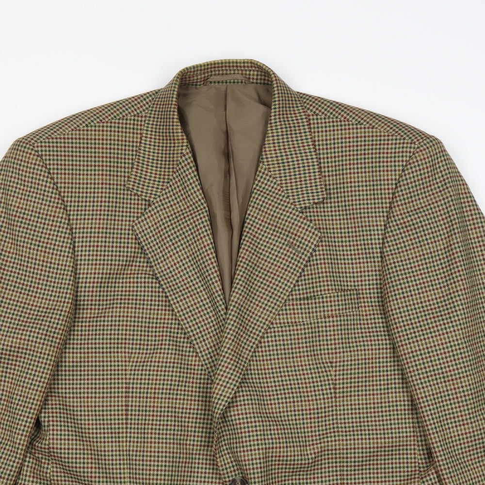 Enrico Gorlani Mens Brown Herringbone  Jacket Suit Jacket Size 40