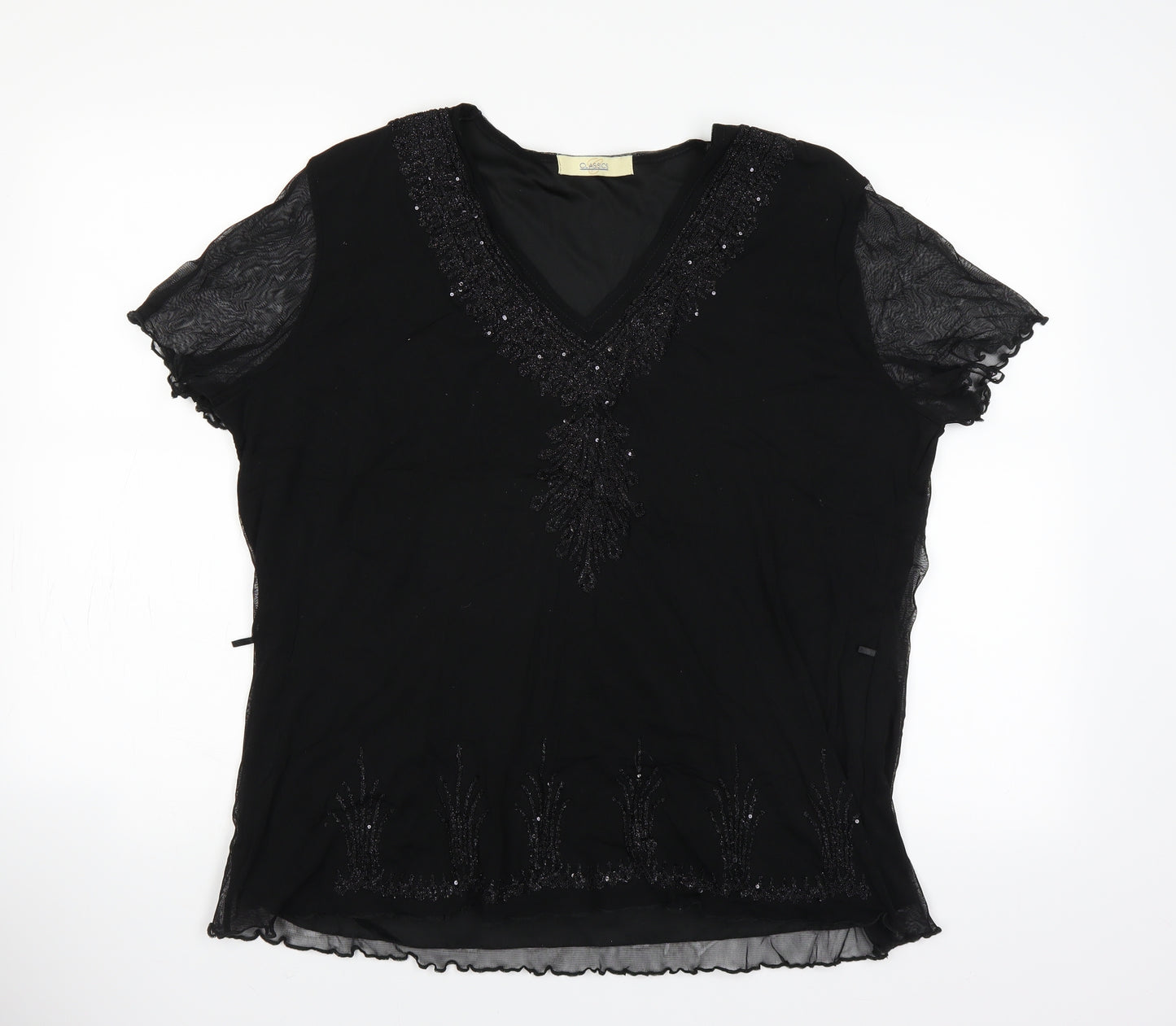 Classics Womens Black   Basic Blouse Size 20
