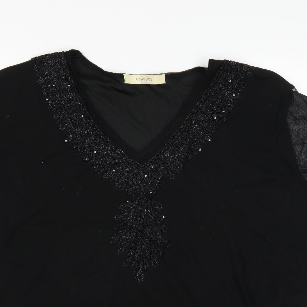 Classics Womens Black   Basic Blouse Size 20