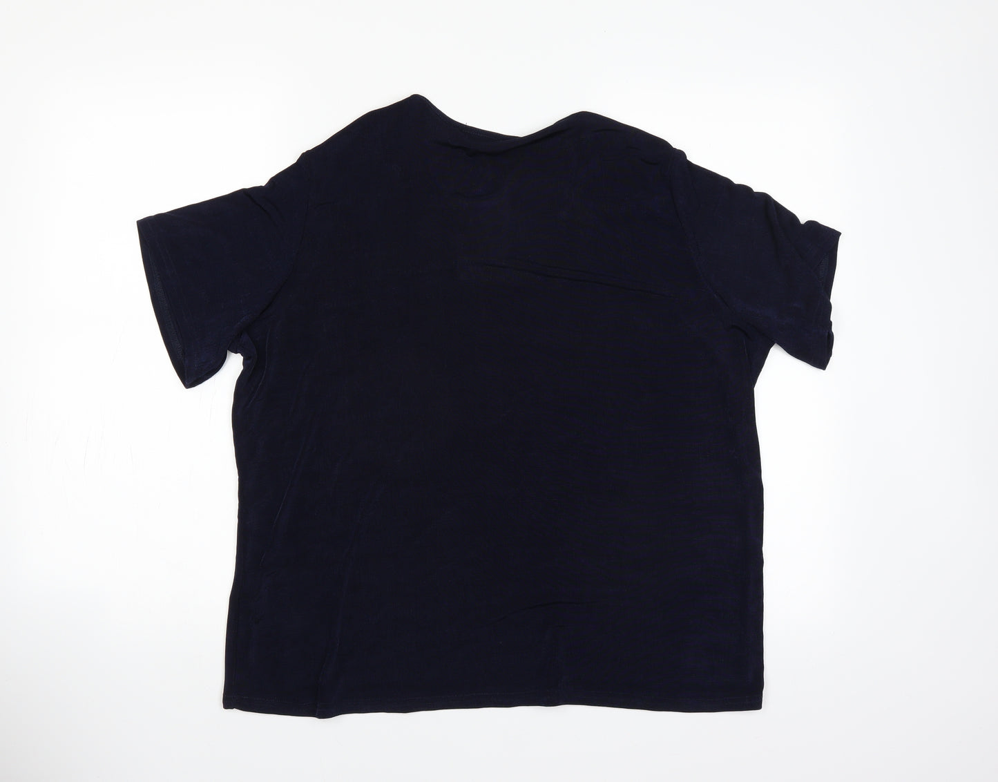 Essential Collection Womens Blue   Basic Blouse Size 16