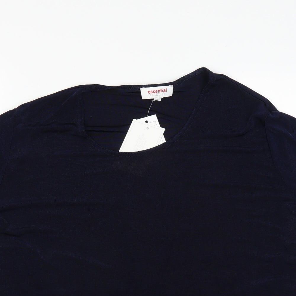 Essential Collection Womens Blue   Basic Blouse Size 16
