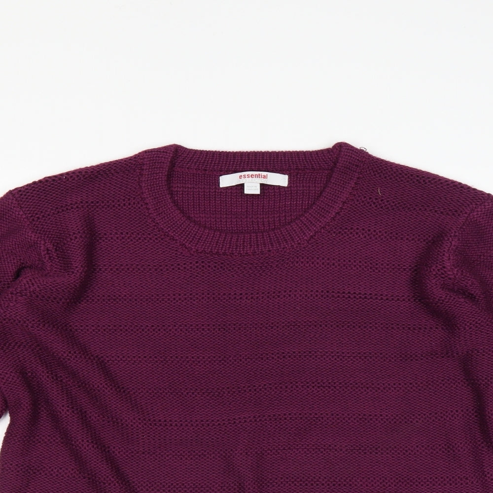 Essential Collection Womens Purple   Pullover Jumper Size 16