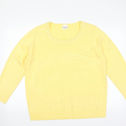 Wardrobe Womens Yellow   Pullover Jumper Size 16