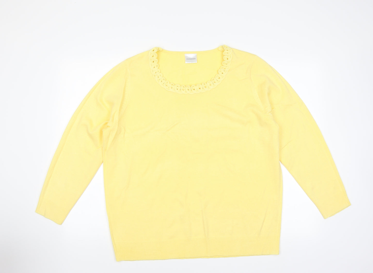 Wardrobe Womens Yellow   Pullover Jumper Size 16