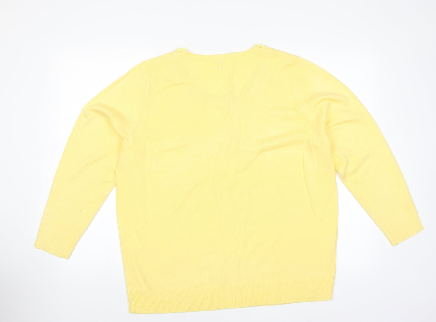 Wardrobe Womens Yellow   Pullover Jumper Size 16