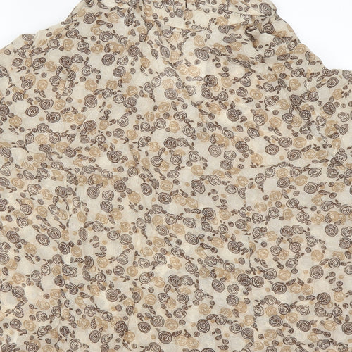 Berkertex Womens Beige Floral  Basic Blouse Size 20