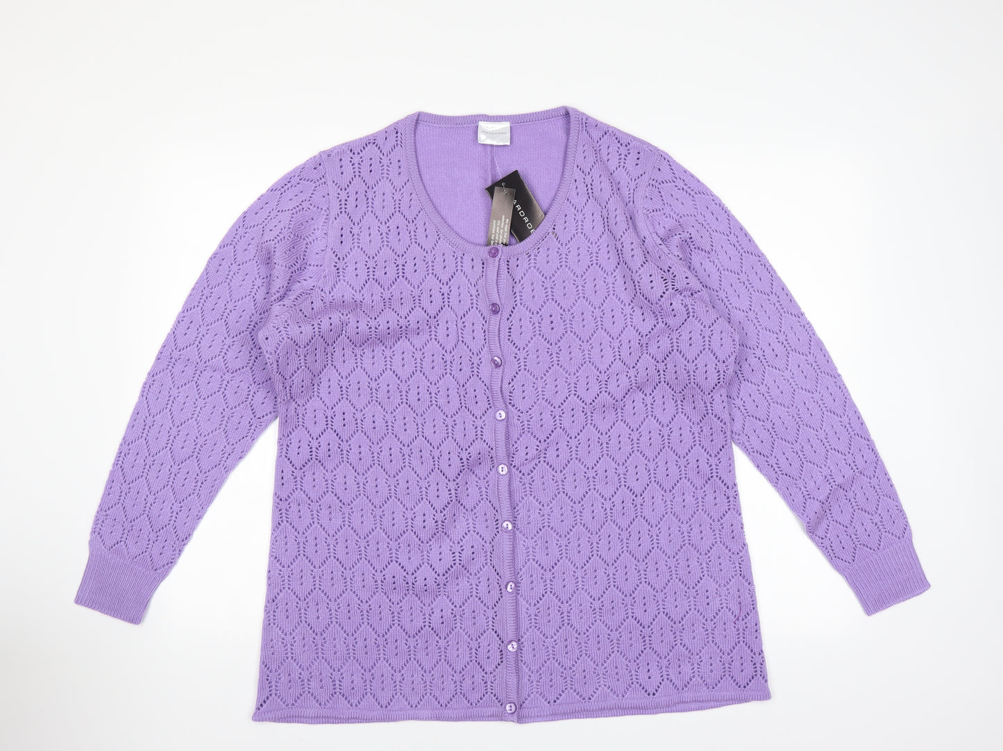 Wardrobe Womens Purple   Cardigan Jumper Size 16