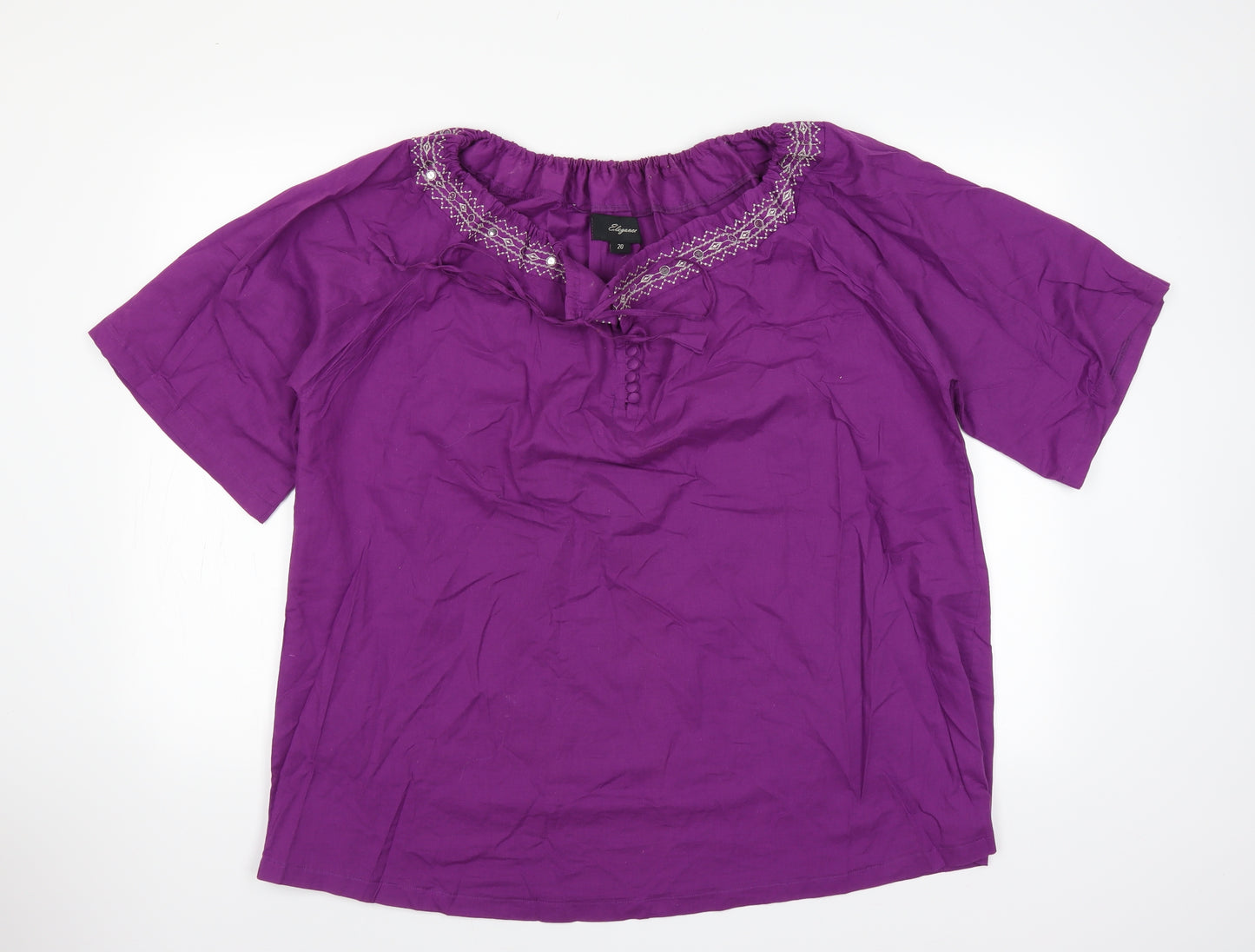 Elegance Womens Purple   Basic Blouse Size 20