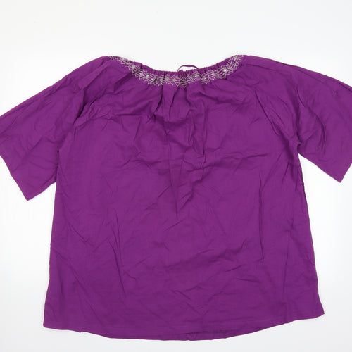 Elegance Womens Purple   Basic Blouse Size 20