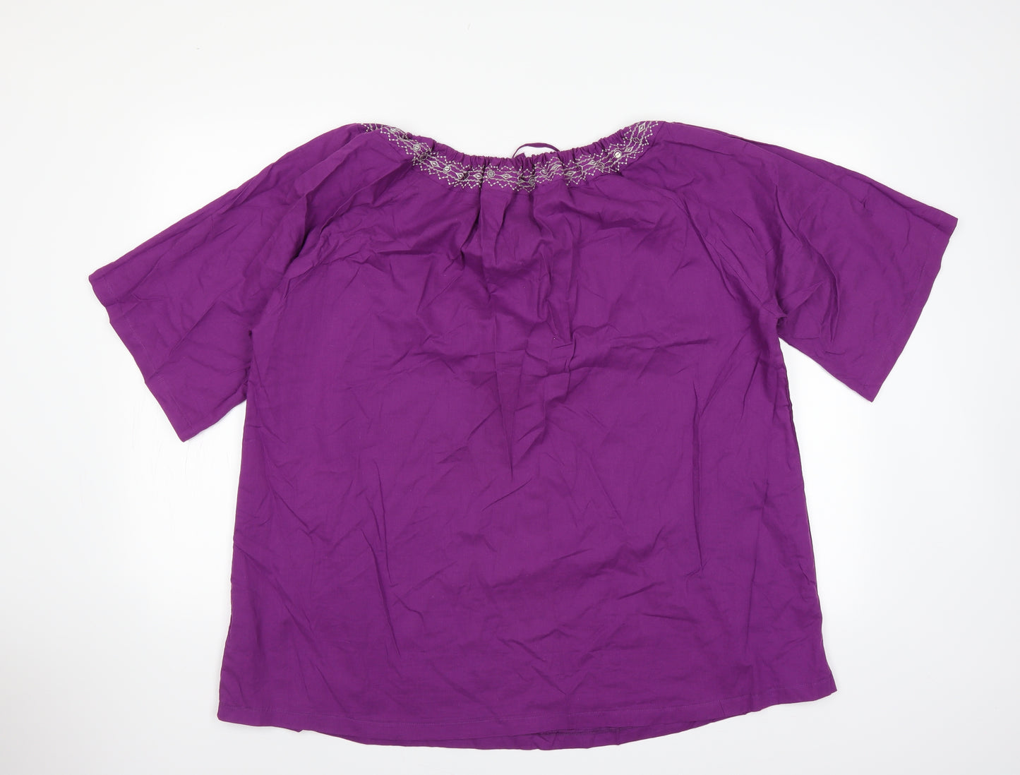 Elegance Womens Purple   Basic Blouse Size 20