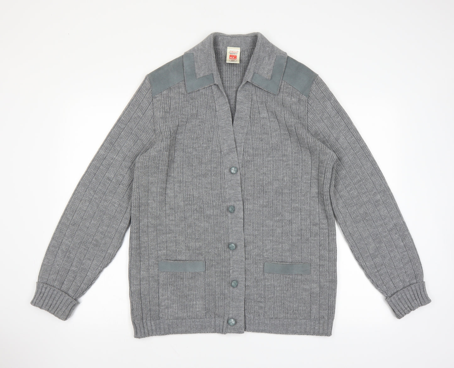 St michael Mens Grey   Cardigan Jumper Size L  - 42 in chest