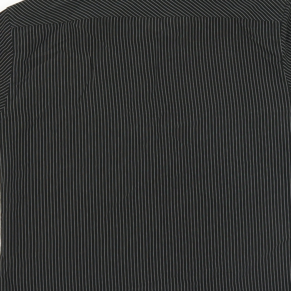 Cedar Wood State Mens Black Striped   Button-Up Size M