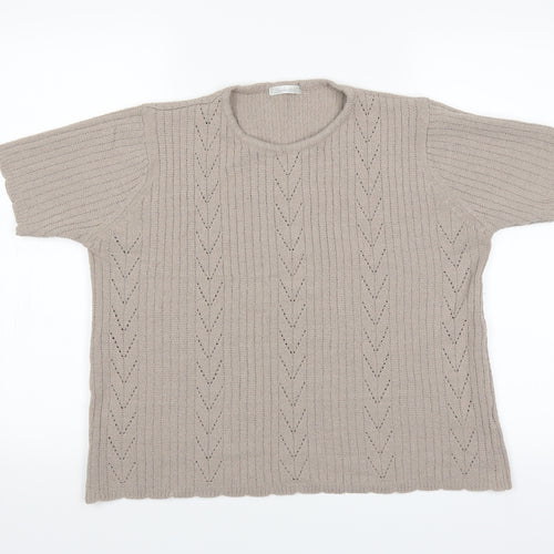 Berkertex Womens Beige   Pullover Jumper Size 18  - grey brown