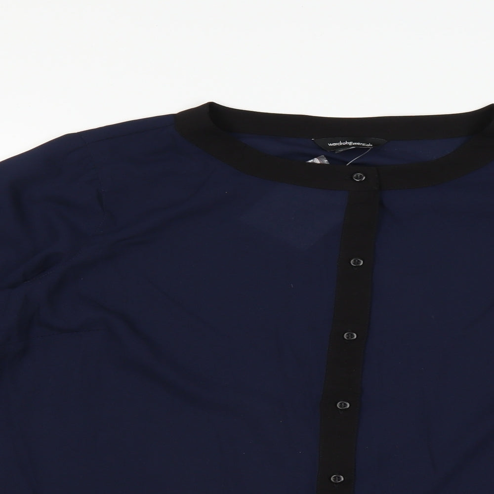 Wardrobe Essentials Womens Blue   Basic Blouse Size 18