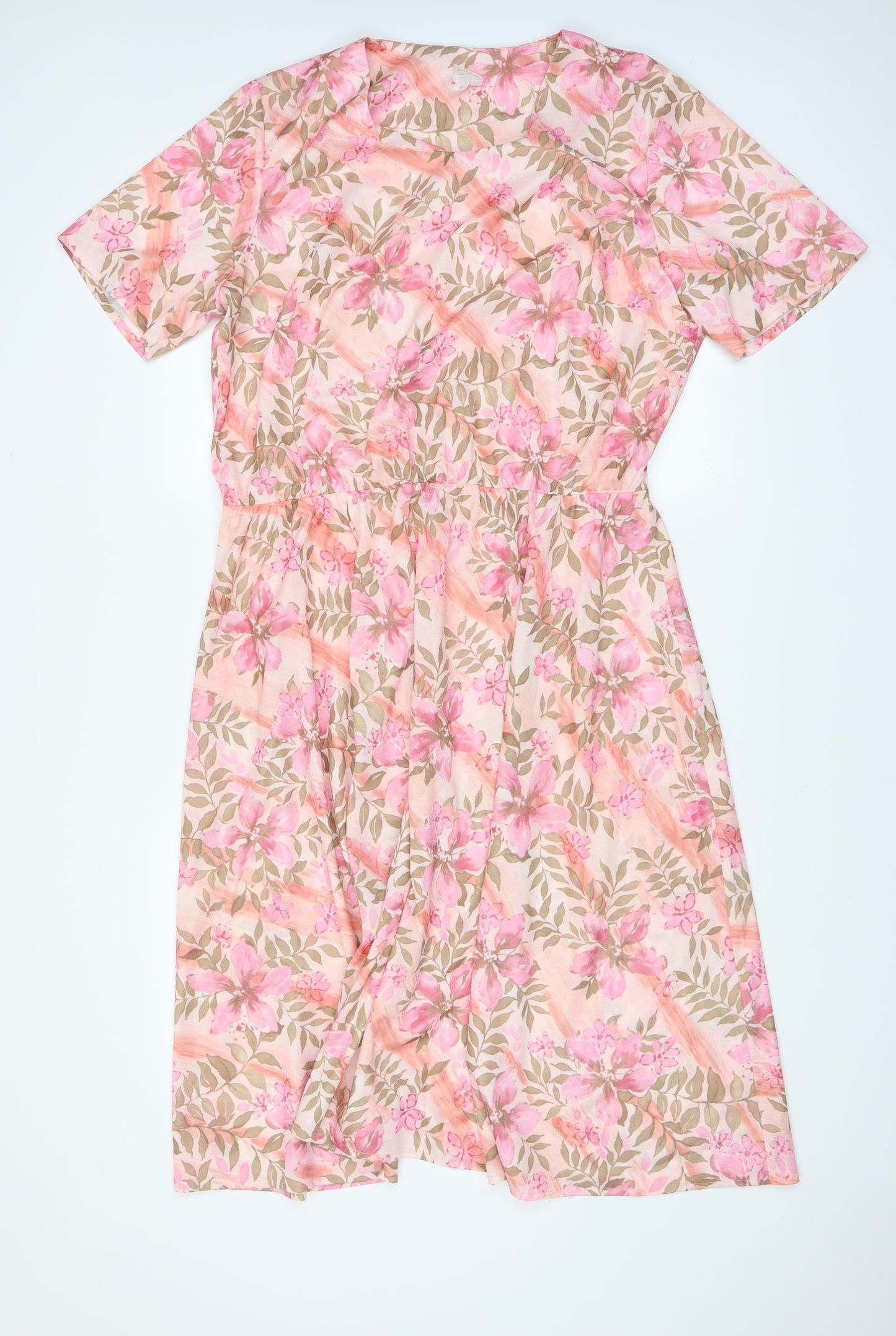 Preworn Womens Pink Floral  Fit & Flare  Size 20
