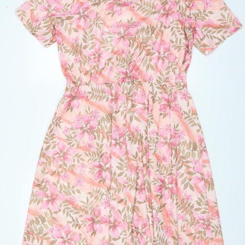 Preworn Womens Pink Floral  Fit & Flare  Size 20
