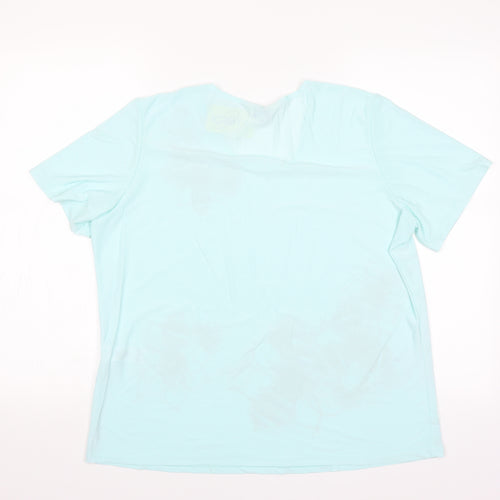 Classics Womens Blue   Basic Blouse Size 16  - floral detail