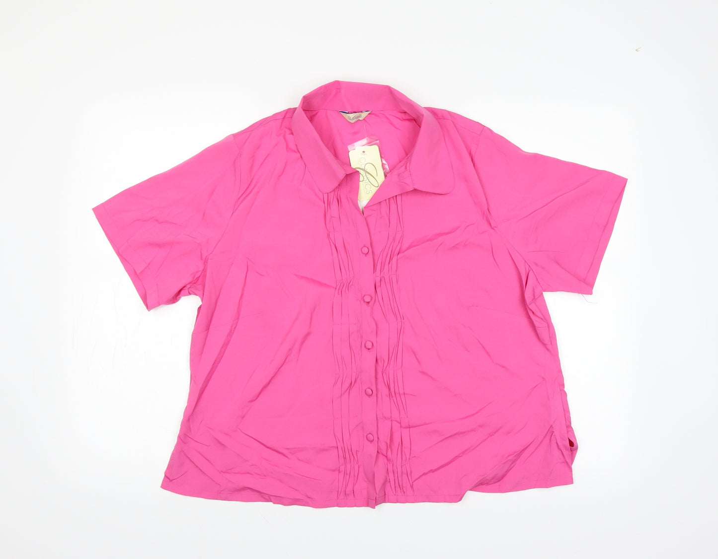 Classics Womens Pink   Basic Blouse Size 18