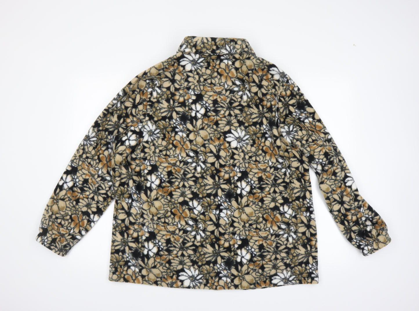 Classics Womens Brown Floral  Full Zip Jumper Size 16