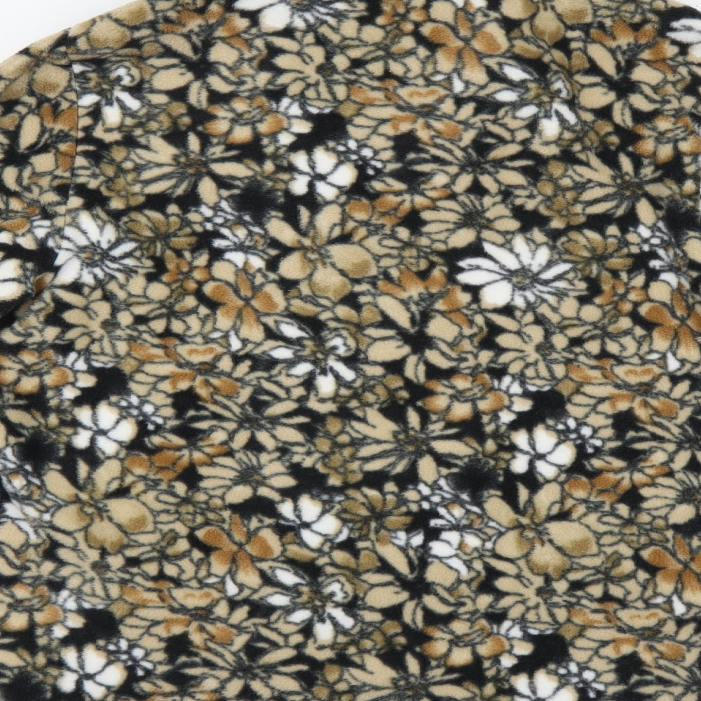 Classics Womens Brown Floral  Full Zip Jumper Size 16