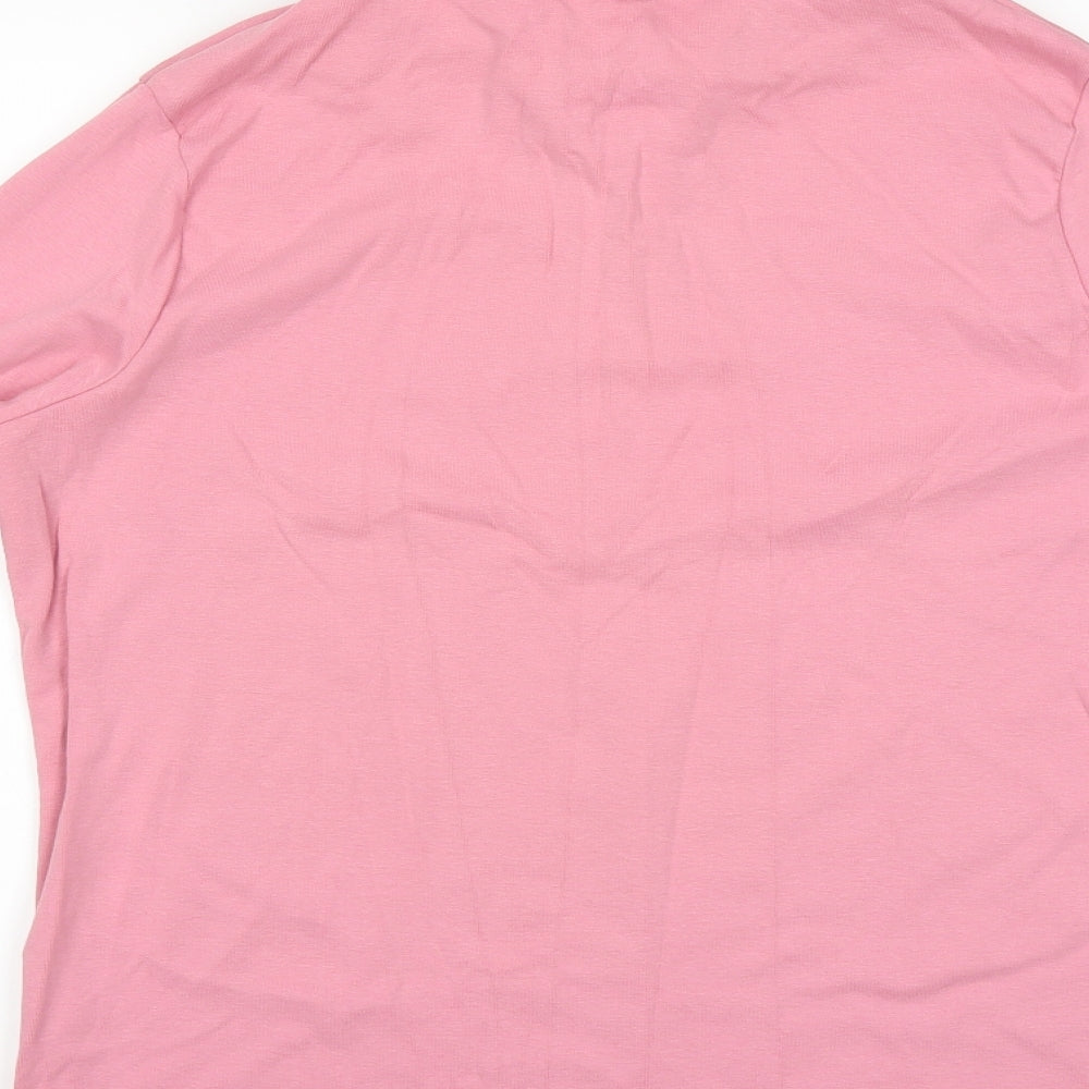 Casual Comfort Womens Pink   Basic T-Shirt Size 16