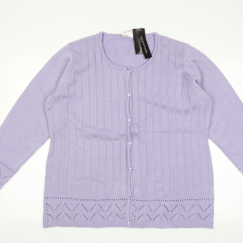 Wardrobe Womens Purple   Cardigan Jumper Size 16
