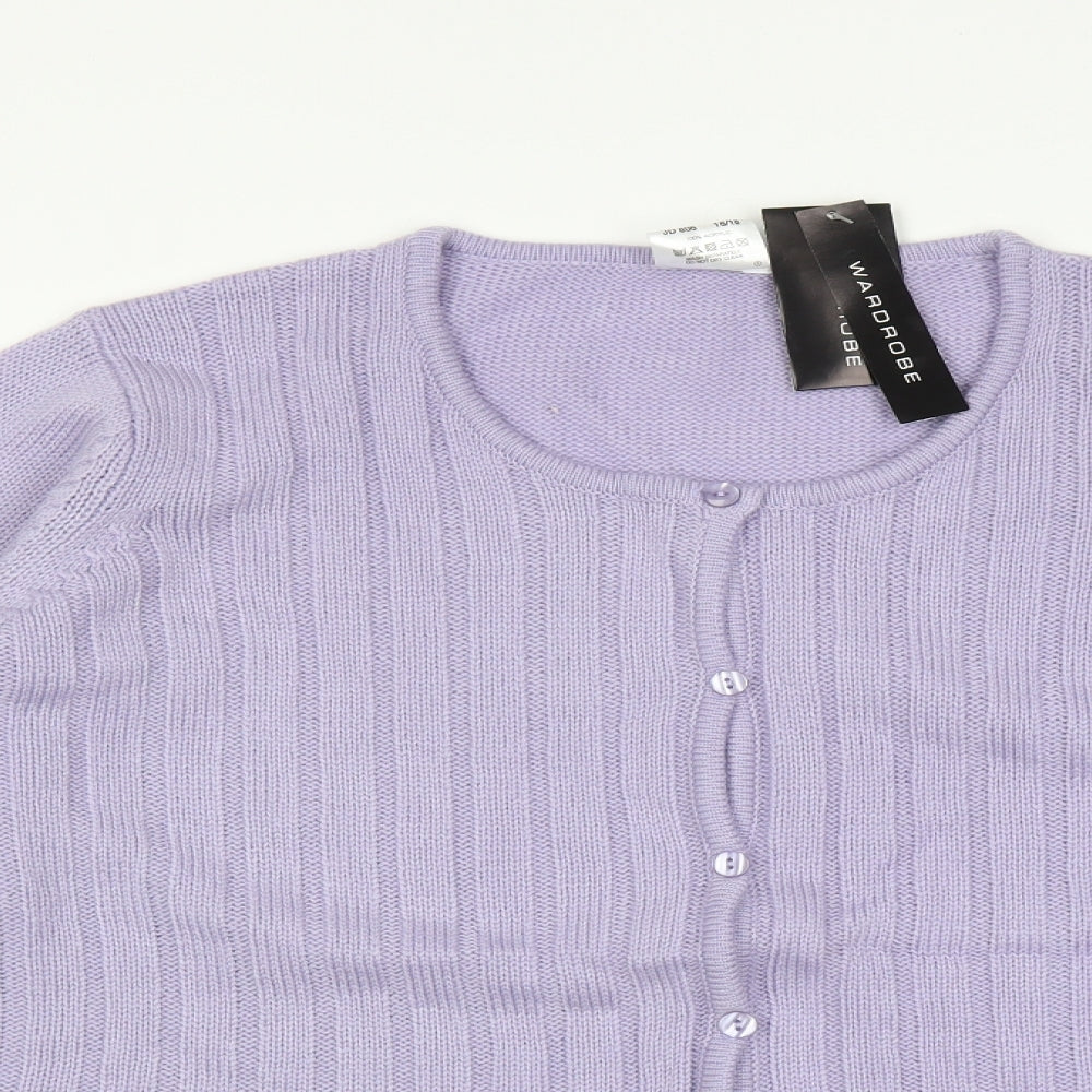 Wardrobe Womens Purple   Cardigan Jumper Size 16