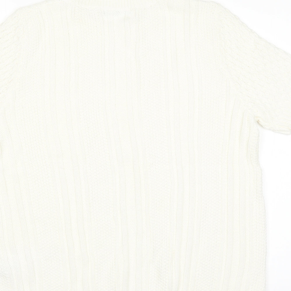 Sainsburys Womens White   Pullover Jumper Size 16