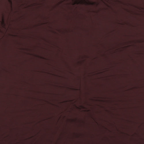 Classics Womens Red   Basic Blouse Size 16  - embroidered neckline wine red