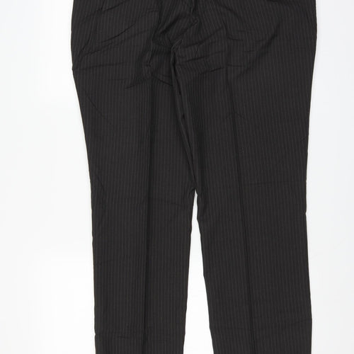 Sainsburys Mens Brown Striped  Trousers  Size 36 in L29 in - SHORT LEG