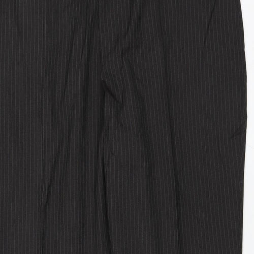 Sainsburys Mens Brown Striped  Trousers  Size 36 in L29 in - SHORT LEG