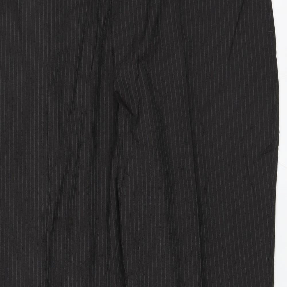 Sainsburys Mens Brown Striped  Trousers  Size 36 in L29 in - SHORT LEG