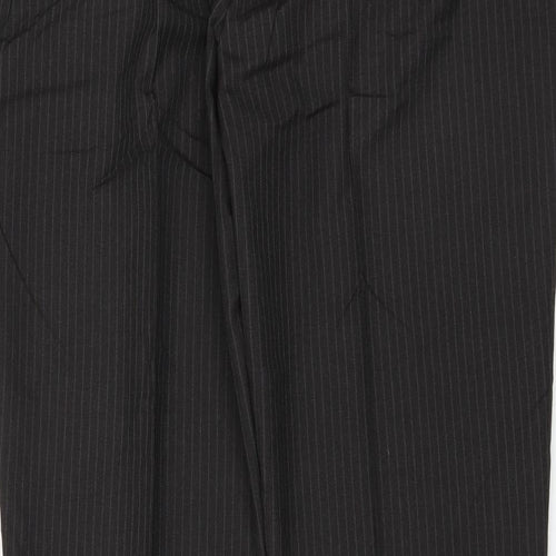 Sainsburys Mens Brown Striped  Trousers  Size 36 in L29 in - SHORT LEG