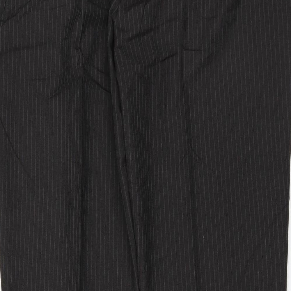 Sainsburys Mens Brown Striped  Trousers  Size 36 in L29 in - SHORT LEG