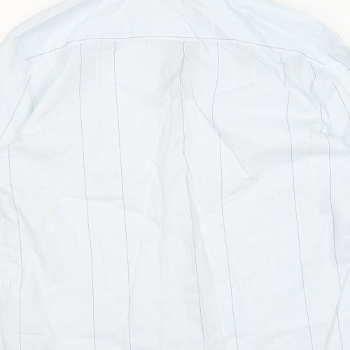 Sainsburys Mens Blue Striped   Dress Shirt Size M
