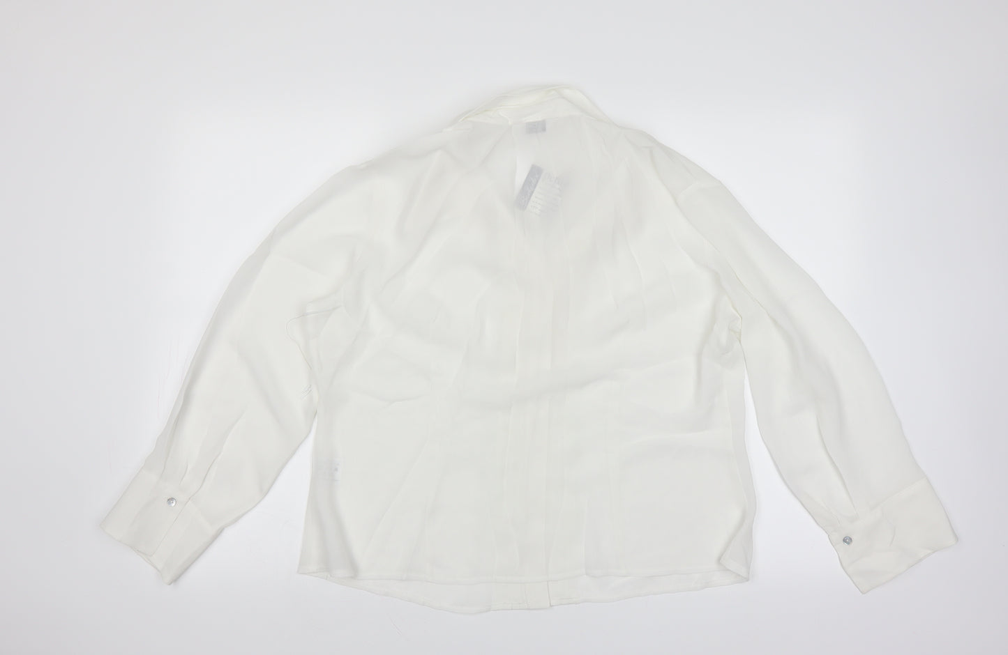 Berkertex Womens White   Basic Blouse Size 20  - Floral embroidery