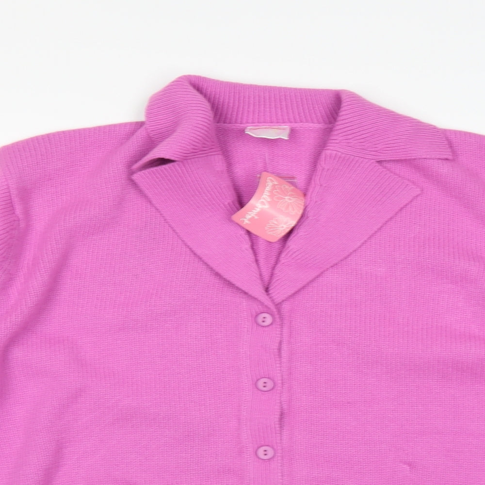 Casual Comfort Womens Pink   Cardigan Jumper Size 16