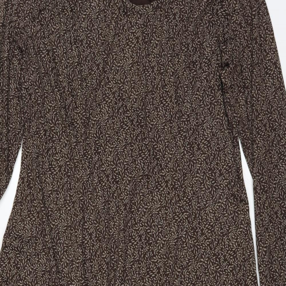 Casual Comfort Womens Brown Floral  Fit & Flare  Size 18