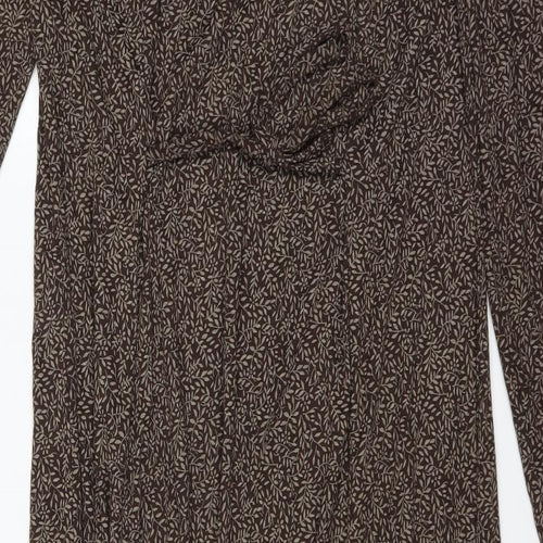 Casual Comfort Womens Brown Floral  Fit & Flare  Size 18