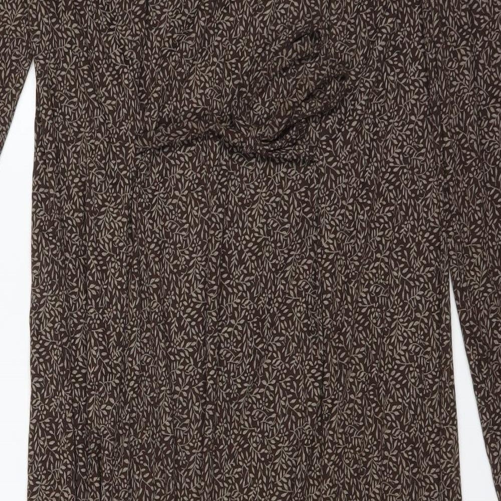 Casual Comfort Womens Brown Floral  Fit & Flare  Size 18