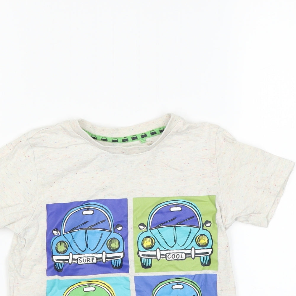 Sainsburys Boys Beige   Basic T-Shirt Size 2-3 Years  - cars