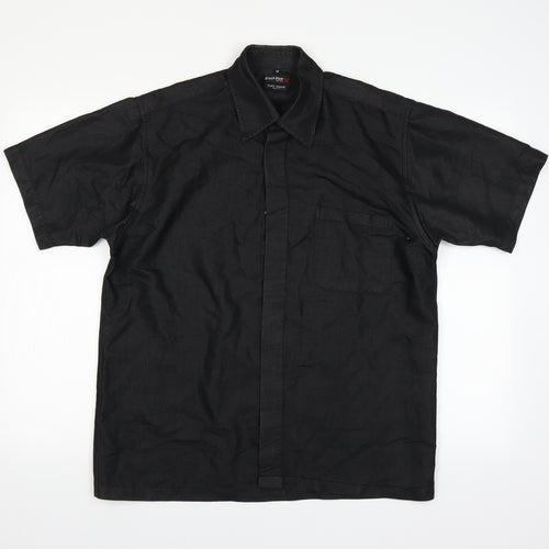 Black Blue Mens Black    Button-Up Size M